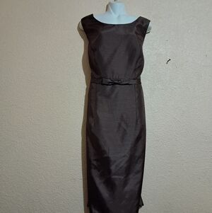 Jessica  Howard Elegant Brown Sleeveless Dress Women Size 16W